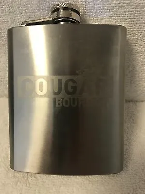 A Collectable Vintage Cougar Bourbon Silver Stainless Steel Hip Flask Very Rare • $22.50