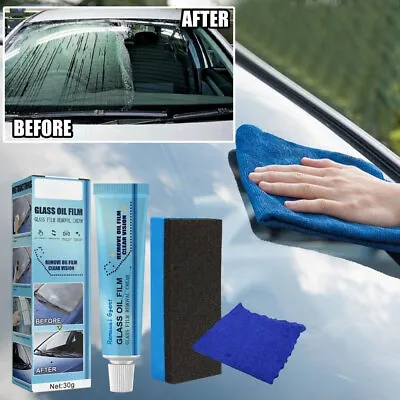 $9.79 • Buy Car Glass Oil Film Cleaner Removal Cream Paste Windshield Water Spot  Remover