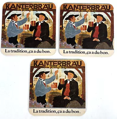 Vintage Lot Of 3 German Beer Coasters Gold De Kanterbrau • $9.68