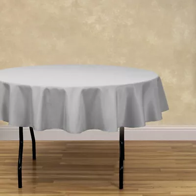 LinenTablecloth 70 In. Round Polyester Tablecloths 30 Colors! Event & Wedding • $11.89