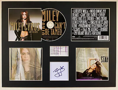 MILEY CYRUS - Signed Autographed - CAN'T BE TAMED - Album Display Deluxe • $50.53