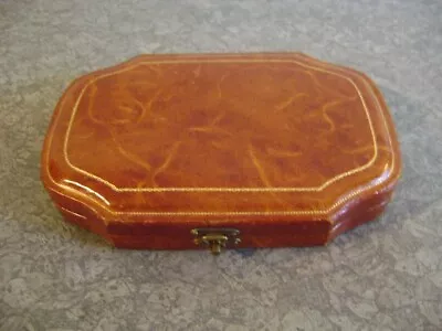 Antique  Leather Jewelry Presentation Box  Vintage Display Box • $115