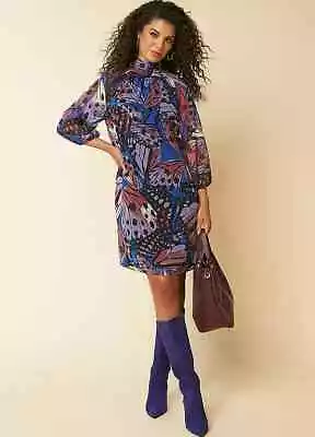 Kaleidoscope High Neck Butterfly Dress - Size 18 - BNWOT - RRP £58 • £23