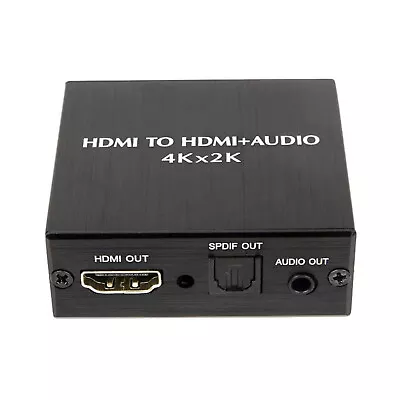 4K HDMI In To 3.5MM AUX SPDIF Optical Stereo Out Video Audio Splitter Adapter • $18.59