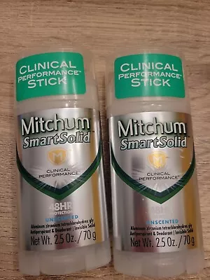 2xMitchum Smart Solid Clinical Performance Unscented Deodorant • $12