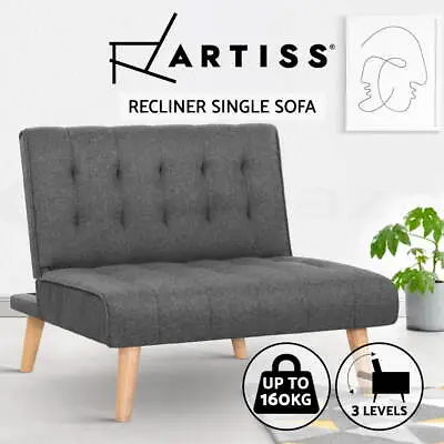 $121.95 • Buy Artiss Linen Sofa Bed Lounge Chair Single Seater Modular Bed Set