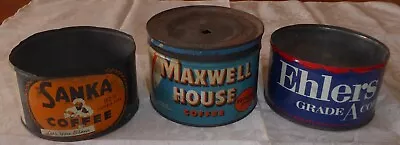 Vintage Lot Of 3 Coffee Tins • $11.99