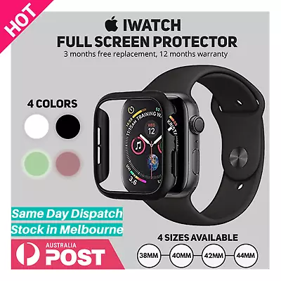 $5.99 • Buy Apple Watch IWatch Series 7 5 6 SE 38/40/41/42/44mm Glass Screen Protector Case