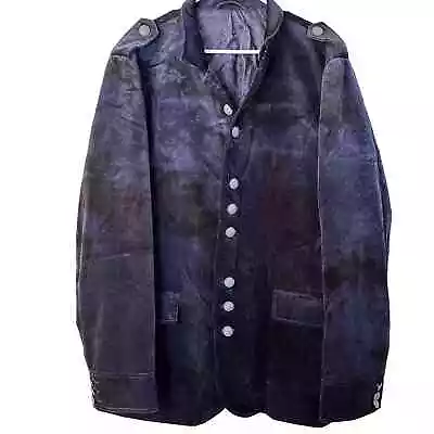 International Laundry Men's Blue Camo Cotton Button Up Velvet Jacket • $99