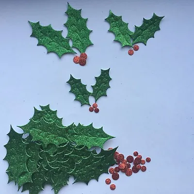 £2.50 • Buy Christmas Holly Leaf Die Cuts - Sets Of 30 In Assorted Styles