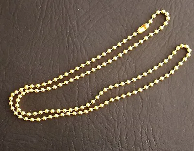 Nice New 3.2mm Round Ball Chain 14k Gold Plated 24  Long Fits Pendants Charms • $2.39