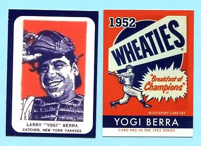$6.95 • Buy 1952 Wheaties Collector Card # 2 Yogi Berra -- New York Yankees
