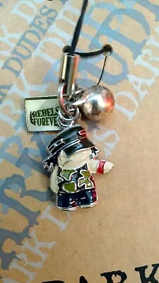 £3.50 • Buy NEW Dark Dudes Rebels Forever Metal Phone Handbag Charm Pendant Keyring 