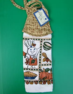 FREESHIP NWT Pillsbury Doughboy JUST BAKE IT HANG TOWEL W PUMPKINS & PIES 1999 • $18.70