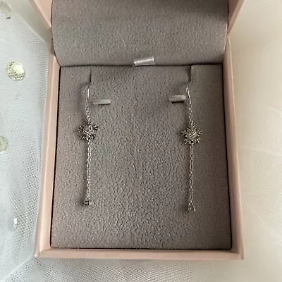 QVC  925 Sterling Silver Beautiful Diamonique  Earrings Bnib • £29