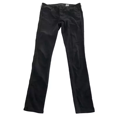 H&M Jeans Womens 30 Dark Black Wash Skinny Denim Low Rise Pants Cotton &Denim • $14.99