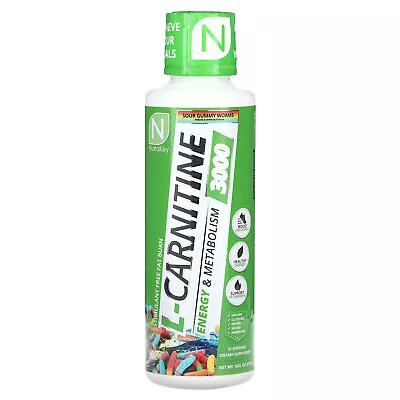 L-Carnitine 3000 Sour Gummy Worms 16 Fl Oz (473 Ml) • $24.26