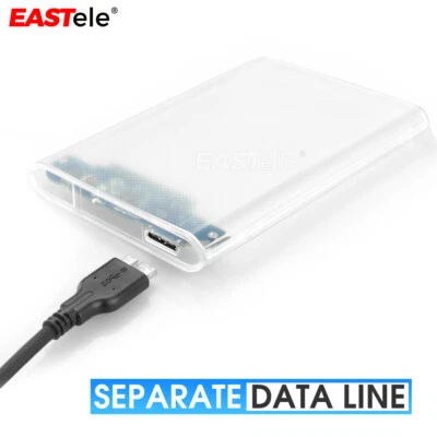 $9.89 • Buy Hard Drive Enclosure USB 3.0 To SATA 2.5  External HDD SSD Case Disk TRANSPARENT