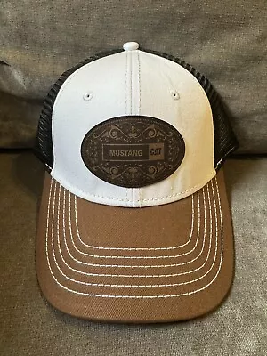 CAT Caterpillar Mustang Cat Trucker Snap Back Hat Cap. Patch CAT Logo Hat NEW! • $18.99