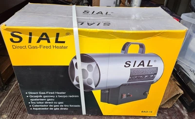 £90 • Buy Sial Gas Space Heater LPG Portable Grey Indoor Frestanding Garage Workshop 13kW