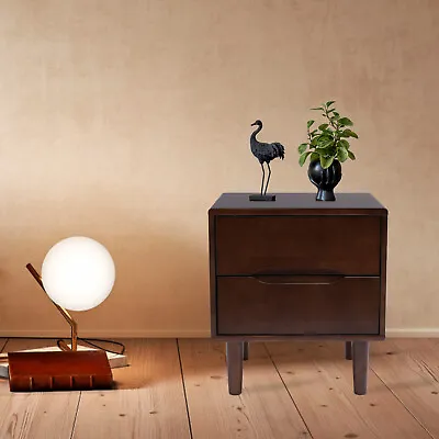 Nightstand End Side Table With Drawer Storage Mid-Century Wood Bedside Table • $80