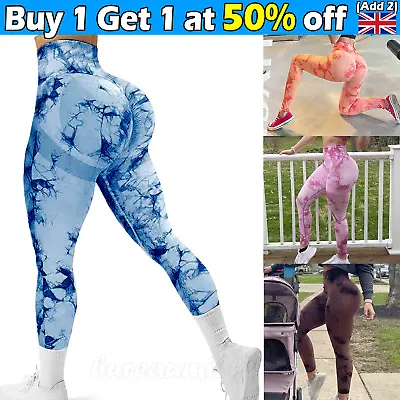 £11.38 • Buy Tik Tok Women Anti-Cellulite Yoga Pants.Push Up Leggings Bum Butt Lift Sport Gym