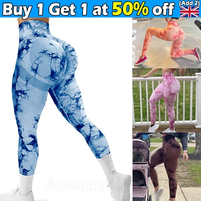 £11.38 • Buy Tik Tok Women Anti-Cellulite Yoga Pants.Push Up Leggings Bum Butt Lift Sport Gym