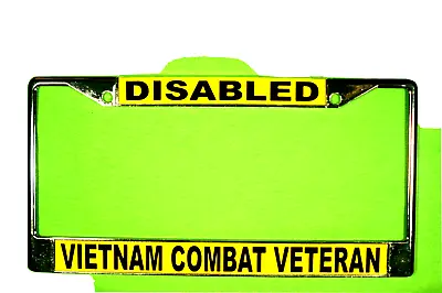 Military License Plate Frame:disabled/vietnam Combat Veteran - 0227by • $19.95