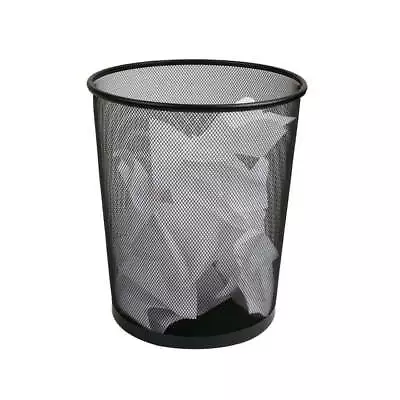 Mesh Trash Can 16.65L (4.4 Gal) Waste Paper Basket Round Office Metal US • $21.60