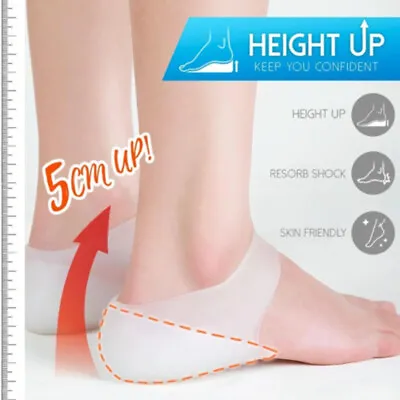 $8.73 • Buy Concealed Footbed Enhancers Invisible Height Increase Silicone Insoles Pads USA