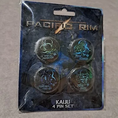 PACIFIC RIM 4 Pin KAIJU Badge Set OFFICIAL MOVIE FILM SCI-FI ACTION New Unopened • $9.99