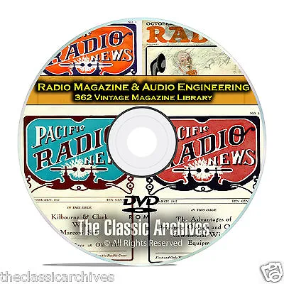 Radio Magazine & Audio Engineering 362 Vintage Old Time Radio Magazines DVD B81 • £7.12