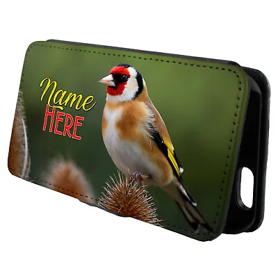 Personalised Goldfinch IPhone Case Bird Custom Flip Phone Cover Wallet Gift KS91 • £12.95