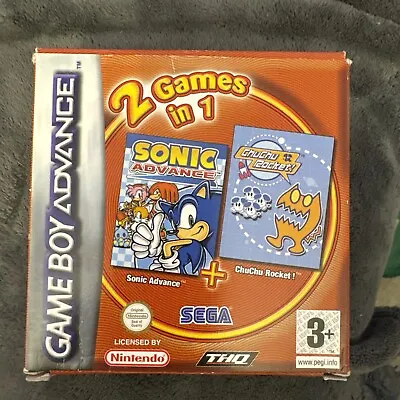 Sonic Advance + ChuChu Rocket Gameboy Advance 2 Games In 1 Pack Complete VGC GBA • £24.88