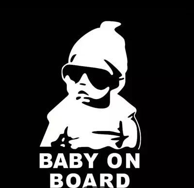 Baby On Board Sticker Funny Cute Cool Safety Caution Decal Sign For Car Windows • £3.80