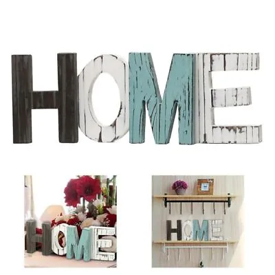 $12.49 • Buy HOME Sign Wooden Letter Words Wood Letters Alphabet Wedding Home Xmas Decor
