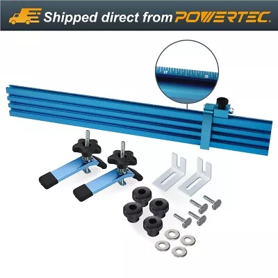 POWERTEC 71633 Woodworking Fence Kit For T-Slot Drill Press Table Tops • $75.99