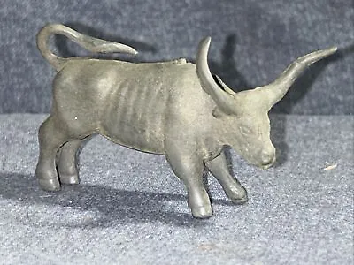 MARX 50s BULL -WESTERN RANCH FARM STEERS CATTLE LONG HORN ANIMAL VTG M16 • $7.26