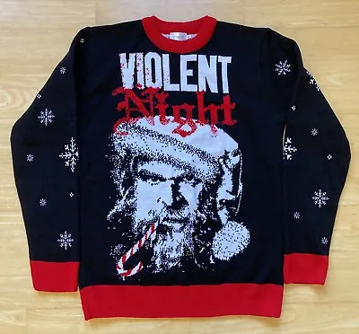 Small 39  Inch Chest Violent Night Ugly Christmas Jumper Sweater Xmas • £29.99