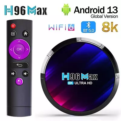 NEW Upgraded H96 MAX Smart Android 13.0 TV Box Quad Core 8K HD Stream Player • $54.99