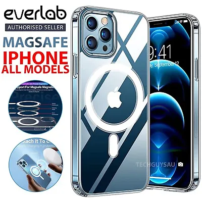 $7.99 • Buy MagSafe Shockproof Magnetic Clear Case Cover For IPhone 14 13 12 Pro Max Mini 