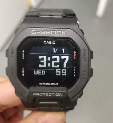 Casio G-Shock Resin Strap Men Watch GBD-200-1DR Black Original VG COND!! • £85