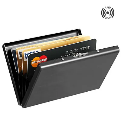 Compact Front Pocket Slim Credit Card Holder Thin RFID Block Wallet Money Cash • $12.98