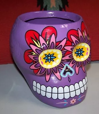 Ceramic Skull-Day Of The Dead-could Put Plant Or Whatever-LOOKY! • $25