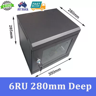 6U 6RU 280mm Deep 10  10 Inch Wall Mount Server Rack Network Cabinet DATA CASE • $144