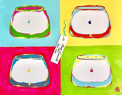 Apple Computer IBook Clamshell 01 . ORIGINAL Painting 2005 . COA • £160.05