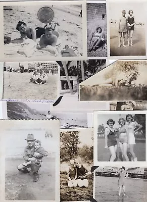 Vintage Snapshot Photos Lot Of 30 Swimsuits And Beaches Group 563 • $14.99