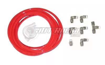 $49.95 • Buy Nickel Plated PUSH LOCK Red Vacuum Fitting Kit For Turbo, Wastegate & Solenoid