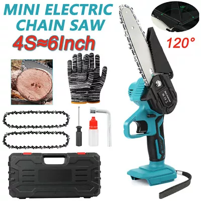 6'' Cordless Electric Chainsaw Wood Cutting Saw Cutter For Makita 18V Battery AU • $36.99