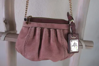 New B. Makowsky S Pink Pebble Leather Chain Straps & Pleats X-body Bags • $35